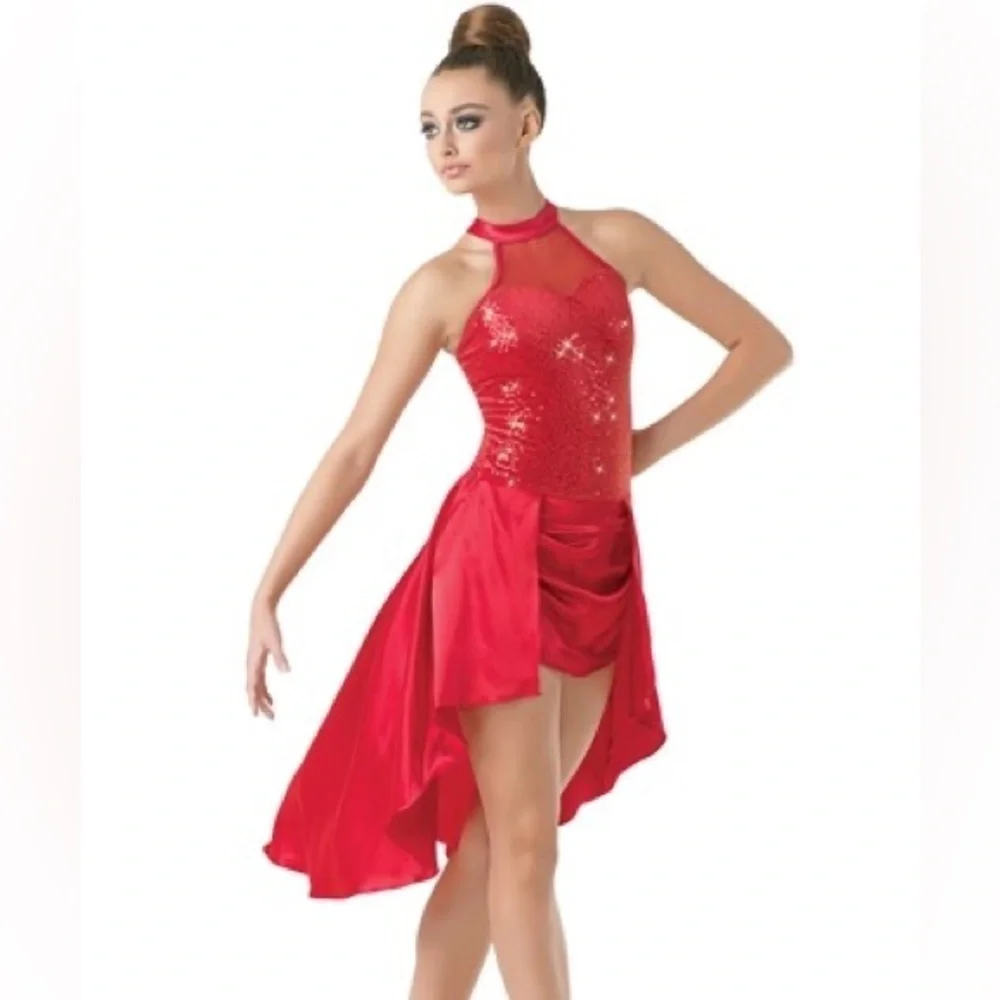 Balera Sequin Plush Charmeuse Dress Custom Dance Costume